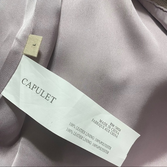 Capulet Sophie Suede A Line Mini Zipper Skirt In Lavender Size L - Picture 2 of 6